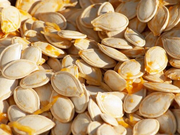 Pumpkin seeds contain zinc which is good for men's health